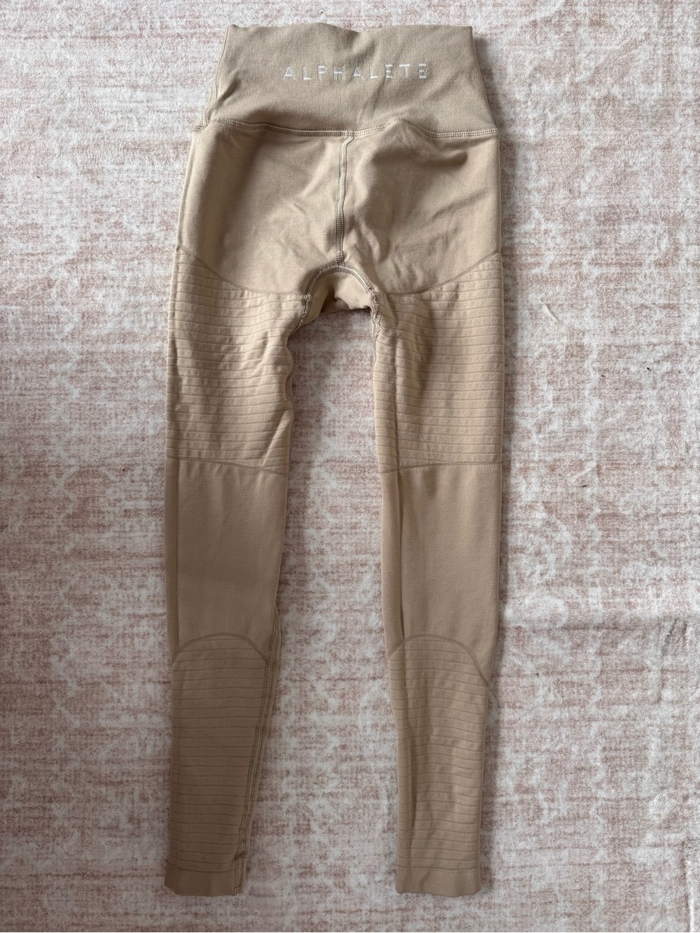 Alphalete Revival High Waisted Leggings Taupe Beige XS